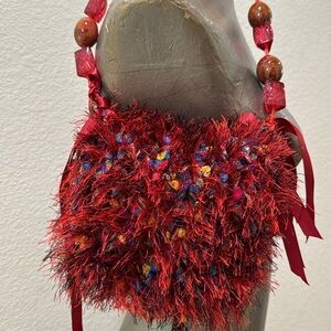 COUTURE One of a Kind PERLA LICHI Eclectic HANDBAG